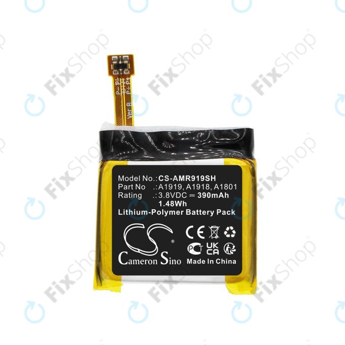 Batteria per Amazfit T-Rex, A1919, Li-Pol, 390mAh, 3.8V, HQ