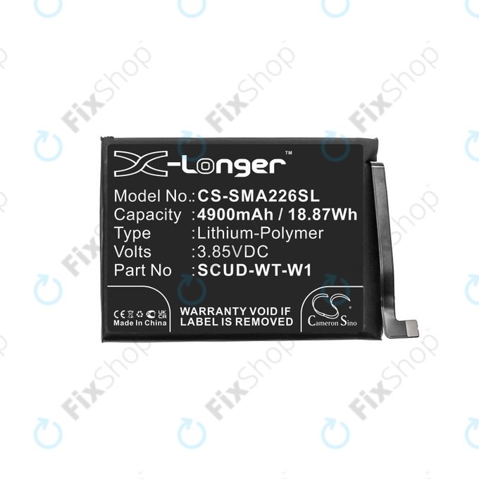 Batteria per Samsung A22 5G A226B, 4900mAh, Li-Pol, 3.85 V, SCUD-WT-W1, HQ