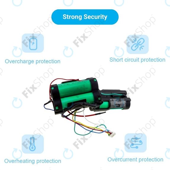 Batteria per Philips PowerPro Duo, PowerPro Aqua, 5ICR19 65, Li-Ion, 2500mAh, 18.5V, HQ
