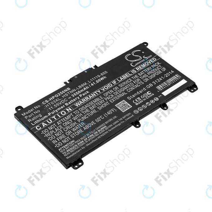 Batteria per HP Pavilion 14, 15, 17, HT03XL, Li-Pol, 3550mAh, 11.55V, HQ