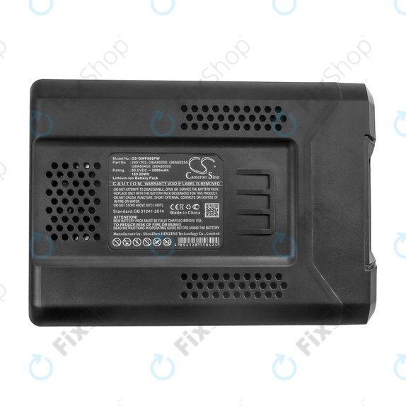 Batteria per Greenworks Pro 80V, Cramer 82V, Stiga Combi, Stiga Multiclip, 2901302, Li-Ion, 2000mAh, 80V, HQ