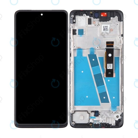 Schermo OLED per Motorola Moto G72 XT2255, Meteorite Gray, Vetro touch con cornice