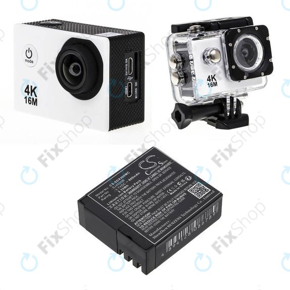 Batteria per SJCAM SJ4000, SJ5000, SJ4000B, Li-Ion, 900mAh, 3.7V, HQ