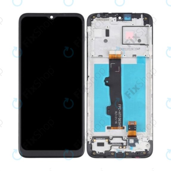 Schermo per Motorola Moto E7 Power, E7i Power, Black, Vetro touch con cornice