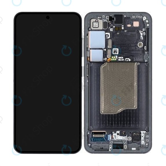 Schermo per Samsung S25, Blueblack, Vetro touch con cornice, GH82-36329E, Genuine Service Pack