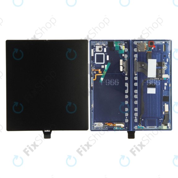 Schermo per Samsung Z Fold 7 F966B, Blue Shadow, Vetro touch con cornice, GH82-37548B, Genuine Service Pack