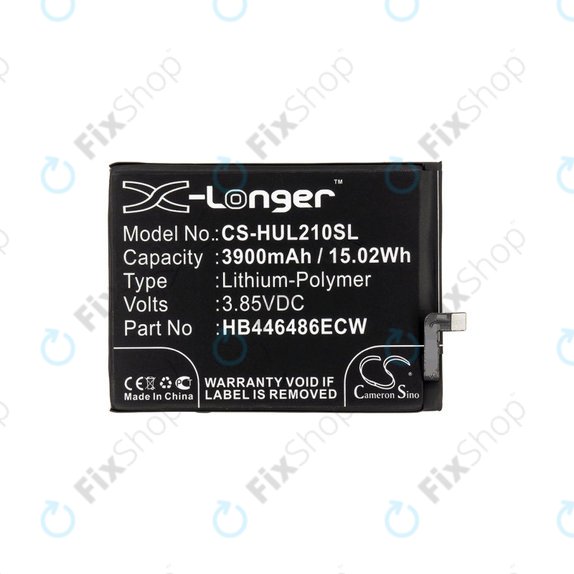 Batteria per Huawei P Smart Pro 2019, HB446486ECW, Li-Pol, 3.85V, 3900mAh, HQ