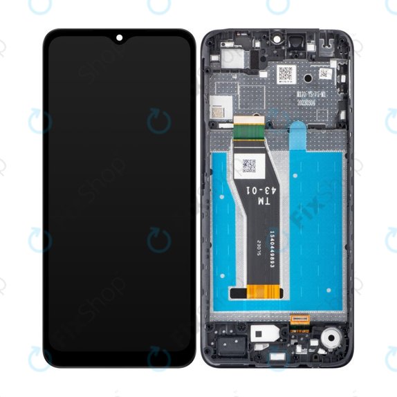 Schermo per Motorola Moto E13, Cosmic Black, Vetro touch con cornice