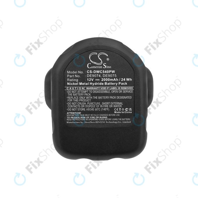 Batteria per DeWalt DC, DW, 2000-series, DE9074, DE9075, 152250-27, 397745-01, 2000mAh, HQ