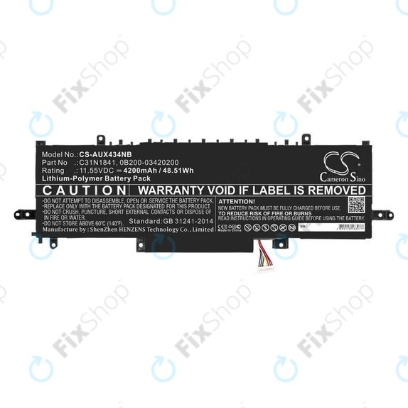 Batteria per Asus ZenBook 14, Flip 14, C31N1841, Li-Pol, 4200mAh, 11.55V, HQ