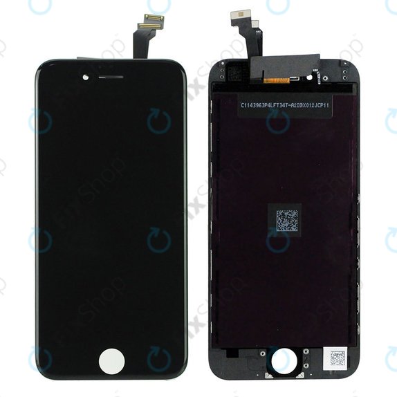 Schermo per iPhone 6, Black, Vetro touch con cornice