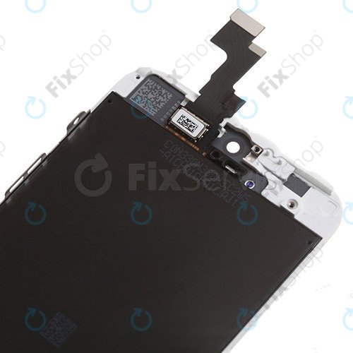 Schermo per iPhone 5S, SE, White, Vetro touch con cornice