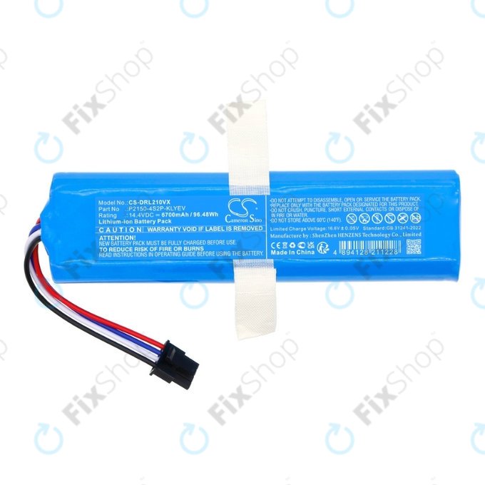 Batteria per Xiaomi Dreame Bot L10s Ultra Gen2, Li-Ion, 6700mAh, P2150-4S2P-KLYEV 14.4V, HQ