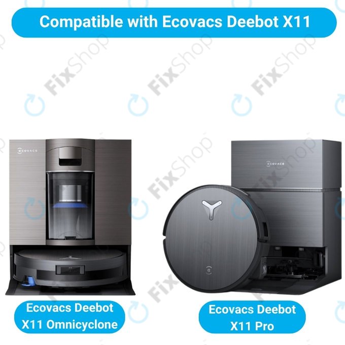 Set di ricambi per Ecovacs Deebot X11 Pro, X11 (1x spazzola principale, 2x filtro, 2x spazzola laterale)