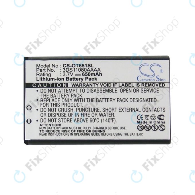 Batteria per Alcatel Lollipops, 3DS11080AAAA, Li-Ion, 3.7V, 650mAh, HQ