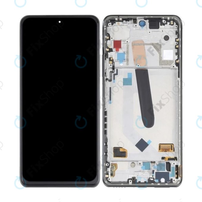 Schermo OLED per Xiaomi Mi 11i, Cosmic Black, Vetro touch con cornice