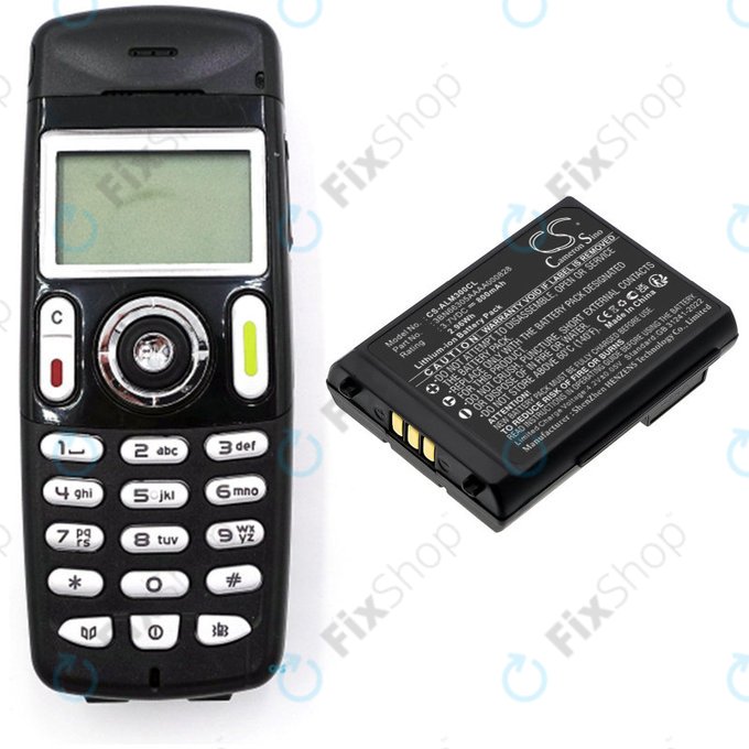 Batteria per Alcatel Mobile 300, 400 Dect, Mobile Reflexes 300, 400, 3BN66305AAAA000828, Li-Ion, 800mAh, 3.7V, HQ