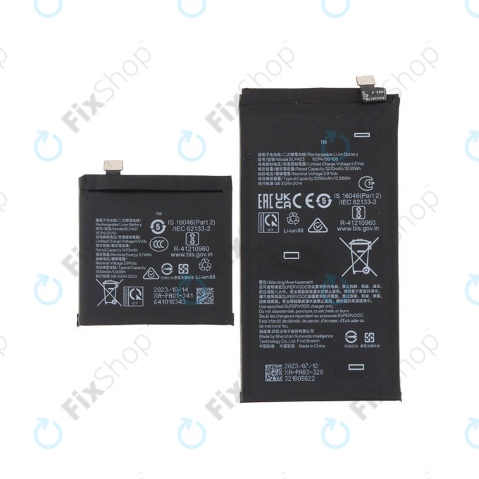 Batteria per OnePlus Open, BLPA01, BLPA03, 2 pz., 4805mAh