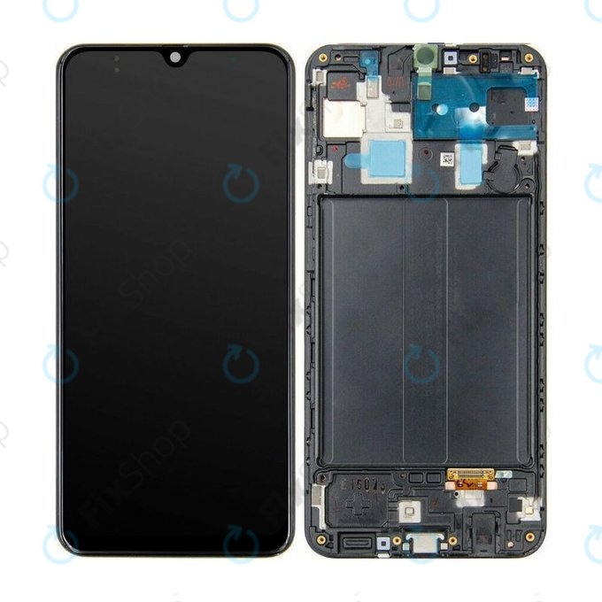 Schermo OLED per Samsung A30 A305F, Vetro touch con cornice