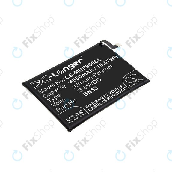 Batteria per Xiaomi Redmi Note 9 Pro, 4850mAh, Li-Pol, 3.85 V, BN53, HQ