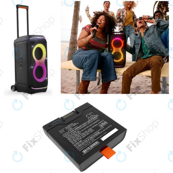 Batteria per JBL Partybox Club 320, Partybox Stage 320, Xtreme 4, FG4CELL21700G, Li-Ion, 10000mAh, 7.4V, HQ
