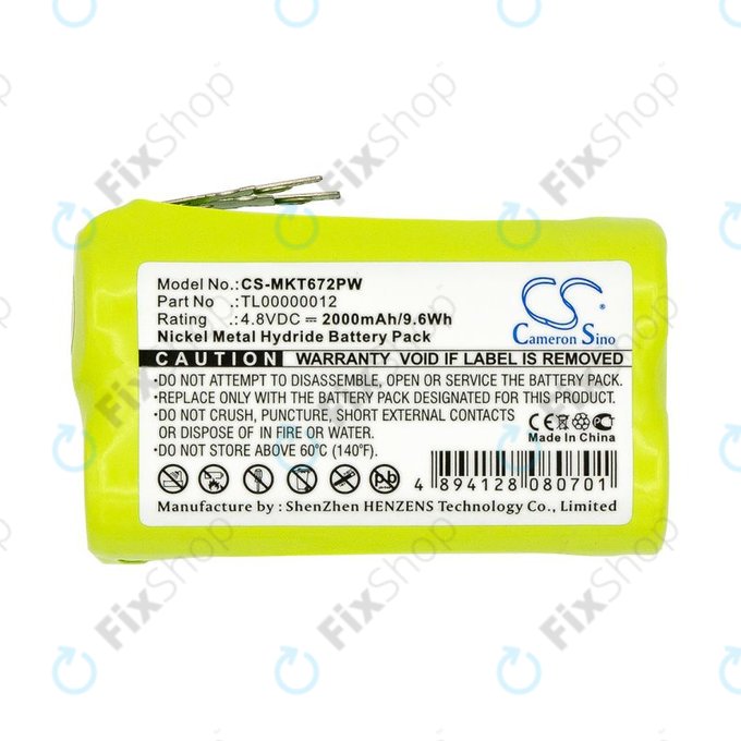 Batteria per Makita 6722D, 6723DW, TL00000012, Ni-MH, 2000mAh, 4.8V, HQ