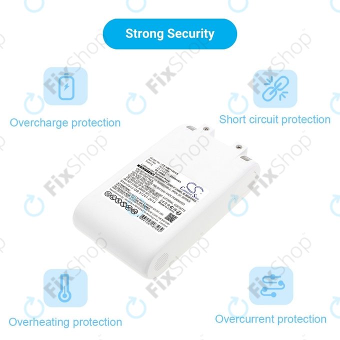 Batteria per Xiaomi Dreame G10, G20, T10, T20, 3027689, Li-Ion, 2400mAh, 25.2V, HQ
