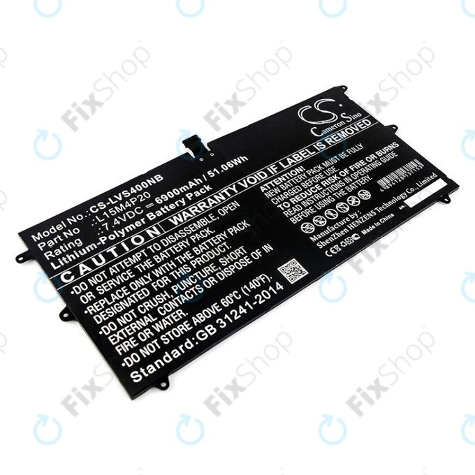 Batteria per Lenovo Yoga 4S, 900S, L15M4P20, Li-Pol, 6900mAh, 7.4V, HQ