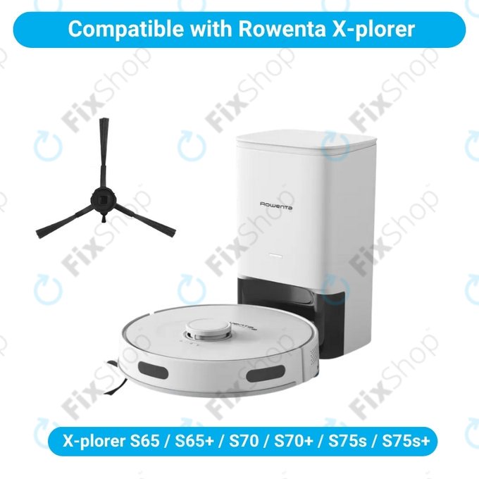 Spazzola laterale, 2 pz. per Rowenta X-plorer S65, S65+, S70, S70+, S75s, S75s+