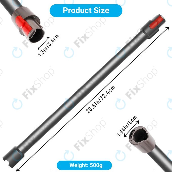 Tubo di aspirazione per Dyson seriess V, Outsize, Silver