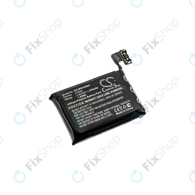 Batteria per Apple Watch 3 38 mm, 270mAh, GPS + Cellular Version, Li-Pol, 3.82 V, A1848, HQ