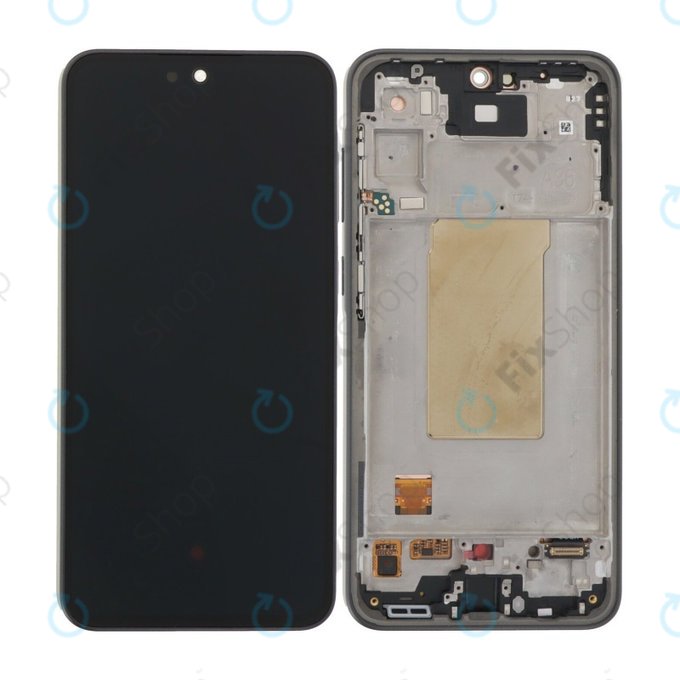Schermo per Samsung A36 A366E, Awesome Black, Vetro touch con cornice