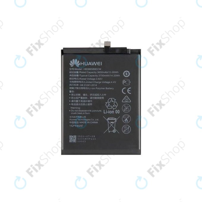 Batteria per Huawei Honor Play. Mate 20 Lite, Nova 3, P10 Plus, Nova 5T, View 10, HB386589ECW, 24022732, 24022731, 24022209, 3750mAh, Genuine Service Pack