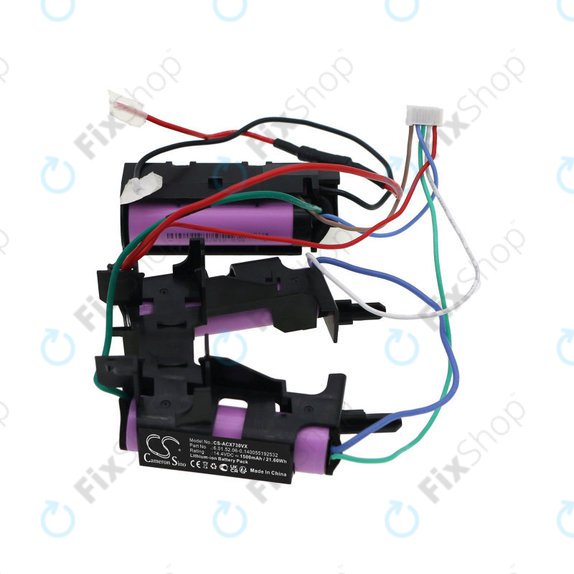 Batteria per Electrolux EER73BP, EER73IGM AEG CX 7-2-30 6.01.52.06-0, Li-Ion, 1500mAh, 14.4V, HQ