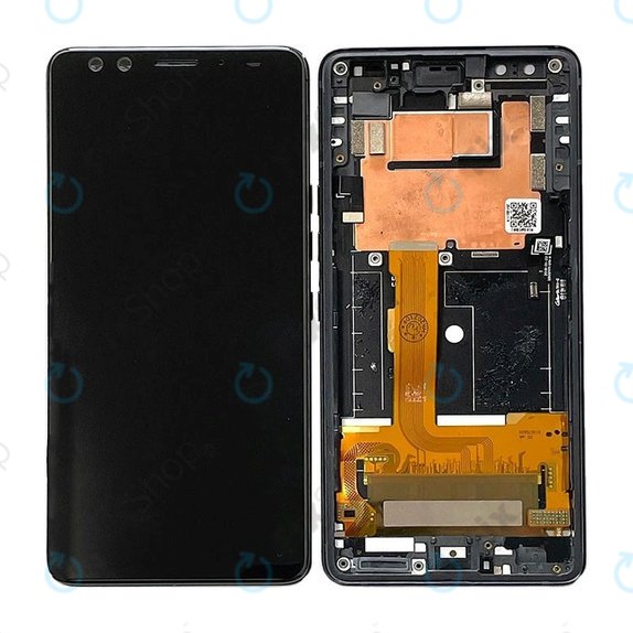 Schermo OLED per HTC U12 Plus, Black, Vetro touch con cornice