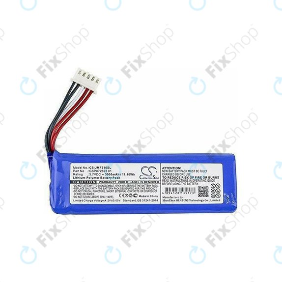 Batteria per JBL Flip 4, Li-Pol, 3000mAh, HQ
