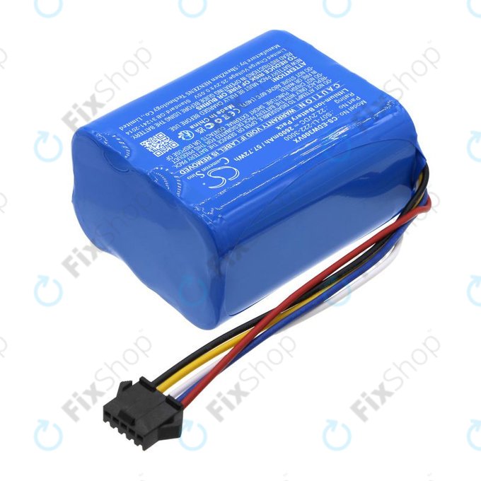 Batteria per Ecovacs Winbot X, WA30 WA50 S07-Li-222-3000, Li-Ion, 2600mAh, 22.2V, HQ