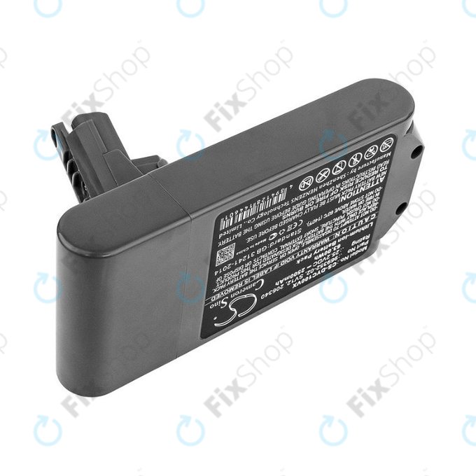Batteria per Dyson V10, 969352-02, SV12, 206340, Li-Ion, 2500mAh, 25.2V, HQ