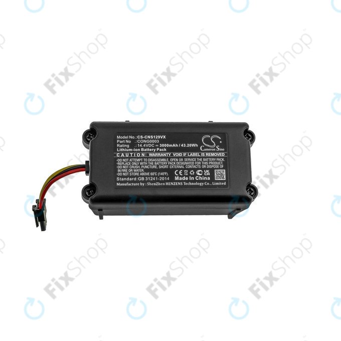Batteria per Cecotec Conga 1290, 1390, 1490, 1590, CONG0003, Li-Ion, 3000mAh, 14.4V, HQ