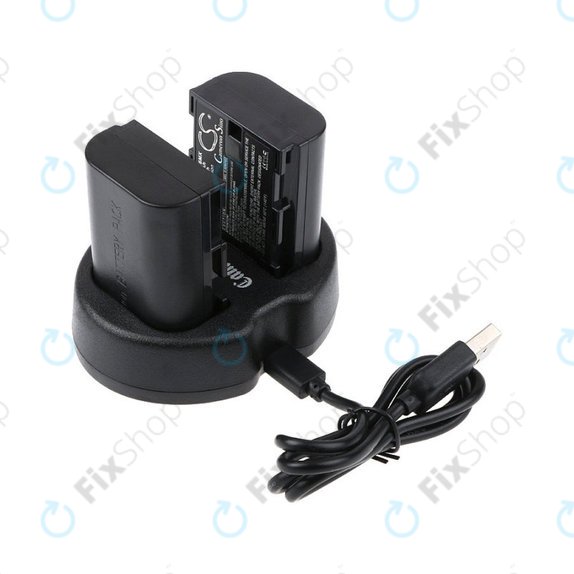 Batteria per Canon EOS 5D Mark II, EOS 7D, 2000mAh, Li-Ion, 7.4V, LP-E6, 2pz con caricabatterie, HQ