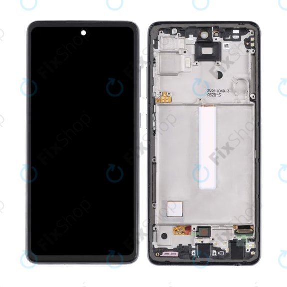 Schermo OLED per Samsung A52 5G A526B, A52s 5G A528B, Awesome Black, Vetro touch con cornice