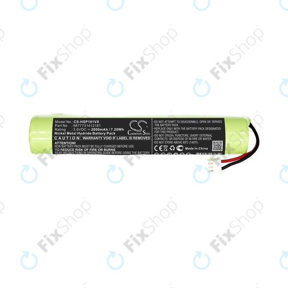 Batteria per Hurricane Spin Scrubber, Brush Cleaner Mop 8877731412181, Ni-MH, 2000mAh, 3.6V, HQ