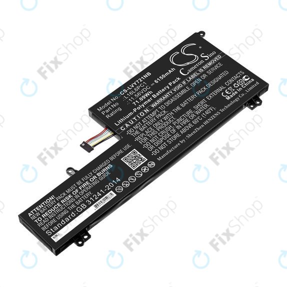 Batteria per Lenovo Yoga 720-15, L16L6PC1, Li-Pol, 6150mAh, 11.56V, HQ