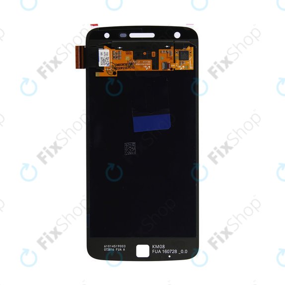 Schermo LCD per MotGoldla Moto Z Play XT1635-02, Black, Vetro touch senza cornice, 01019104003W, Genuine Service Pack