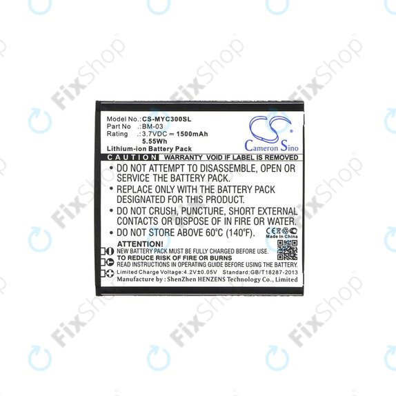 Batteria per MyPhone Funky, BM-03, Li-Ion, 3.7V, 1500mAh, HQ