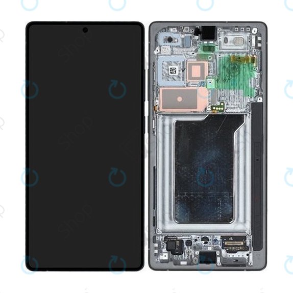 Schermo per Samsung S25 Ultra, Titanium Black, Vetro touch con cornice, GH82-36387D, Genuine Service Pack