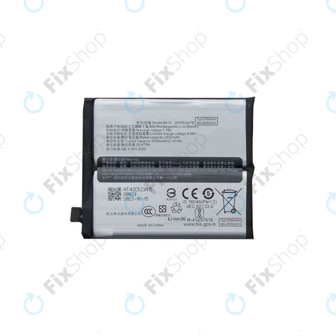Batteria per Vivo X100 Pro, BA15, 5400mAh