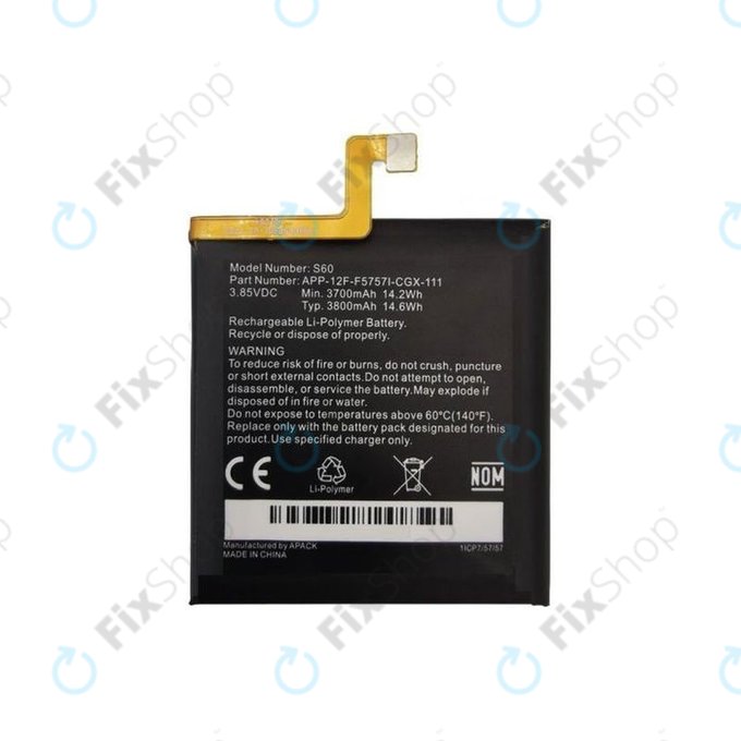 Batteria per Caterpillar CAT S60, 1ICP7/57/57, 3800mAh