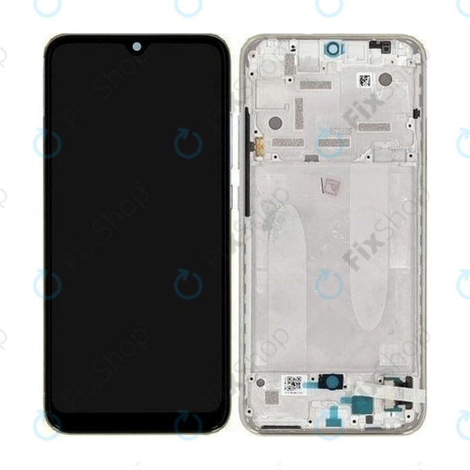 Schermo per Xiaomi Mi A3, More than White, Vetro touch con cornice