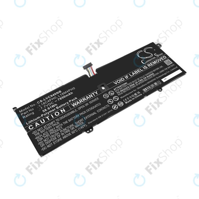 Batteria per Lenovo Yoga C940, L18C4PH0, Li-Pol, 7650mAh, 7.7V, HQ